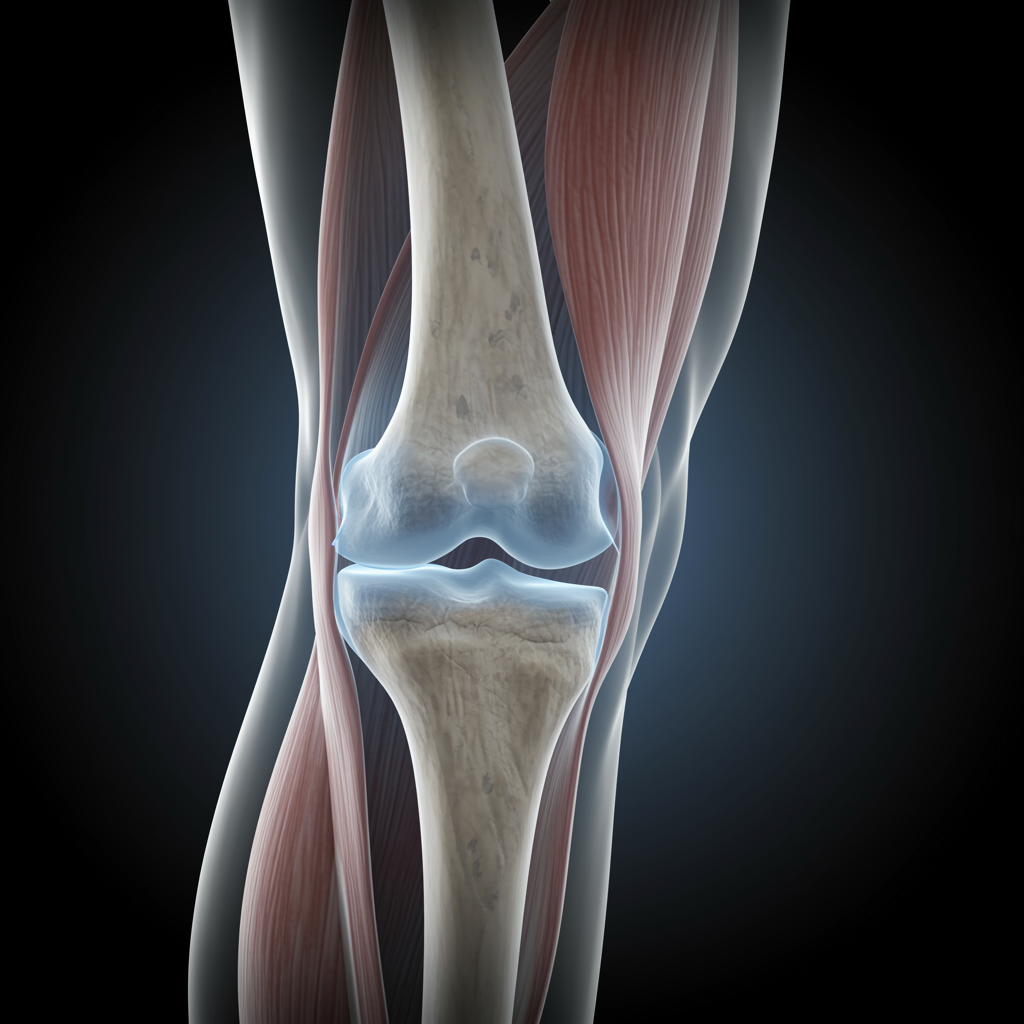 Healthy knee joint anatomy - how JointBrex supports cartilage